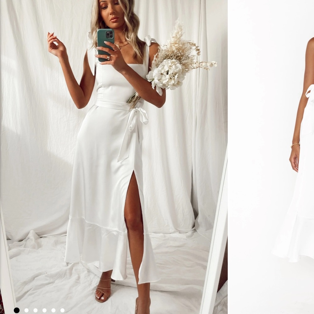Show Me Your Mumu Garden Midi Dress Ivory